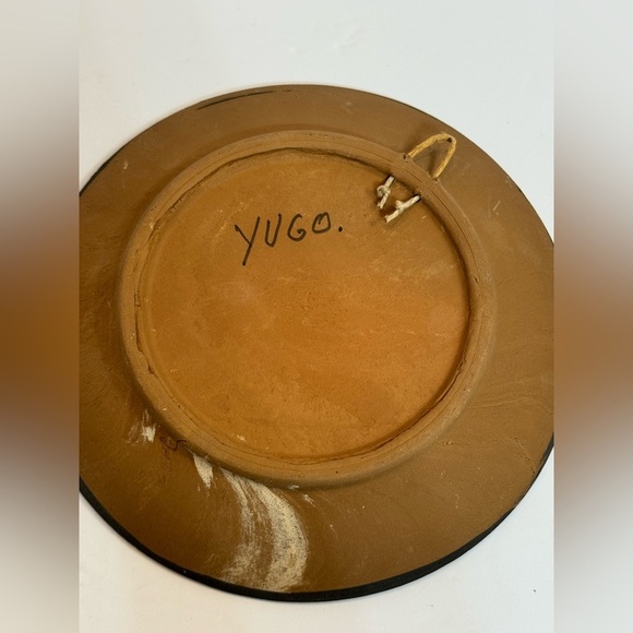 Mediterranean Terracotta Handpainted Floral Decorative Plate 6.5” - Picture 7 of 7